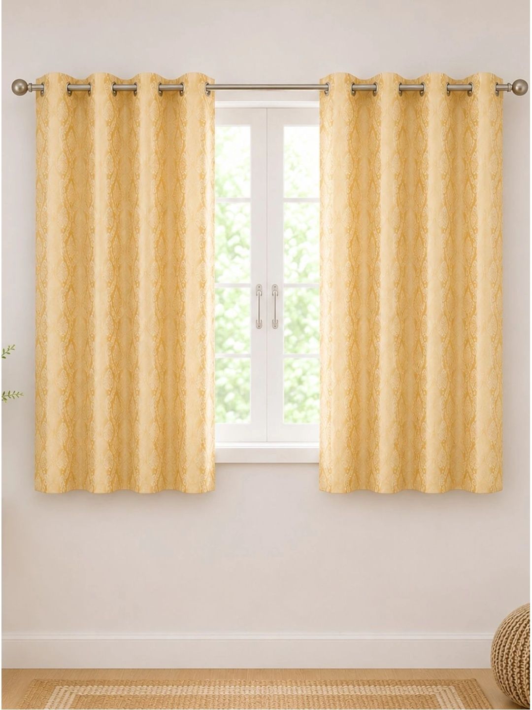 Homeful Style Gold-Toned Set of 2 Window Curtain-picture-20