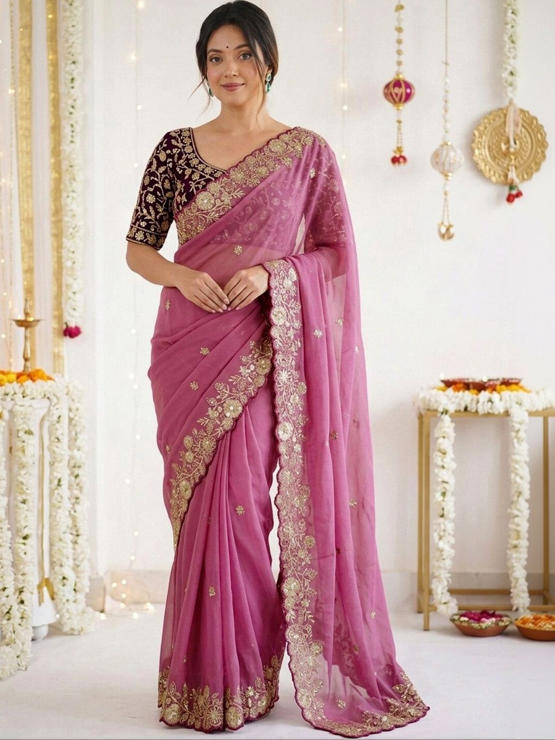 SAARA Embellished Embroidered Saree-picture-26