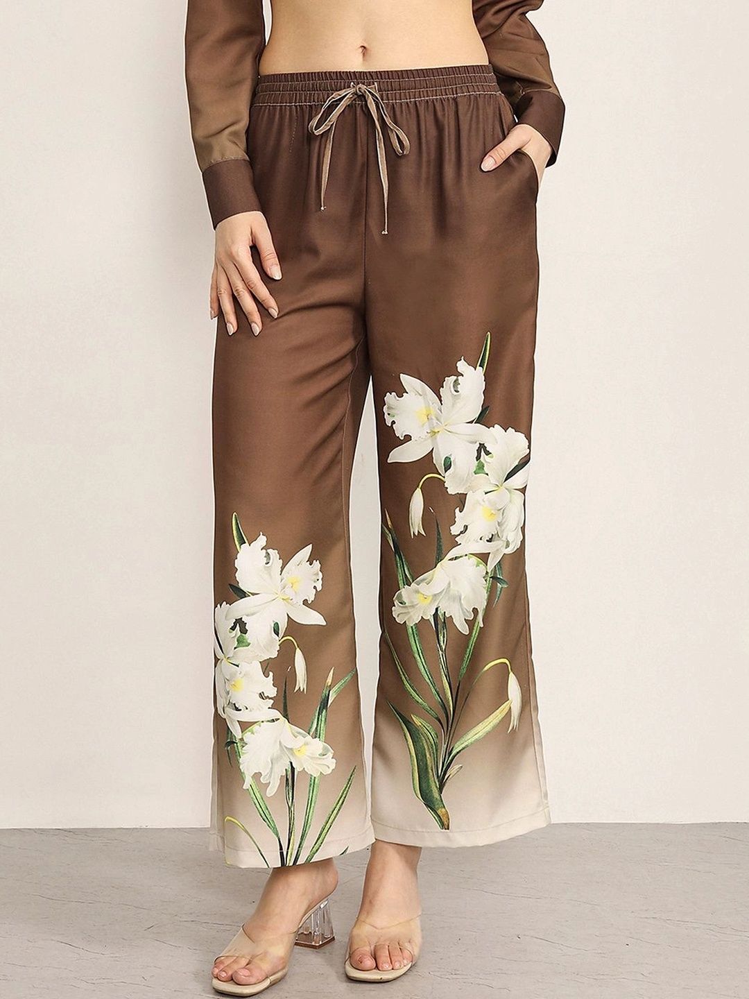 Kazo Women Floral Printed Straight Fit Trousers-picture-51