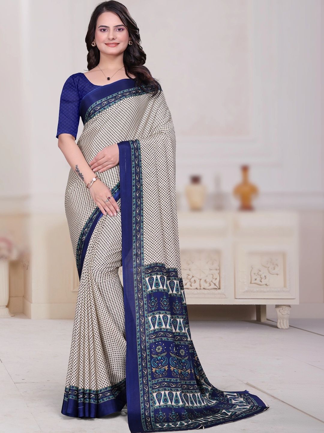 all about you Poly Crepe Designer Saree-picture-11