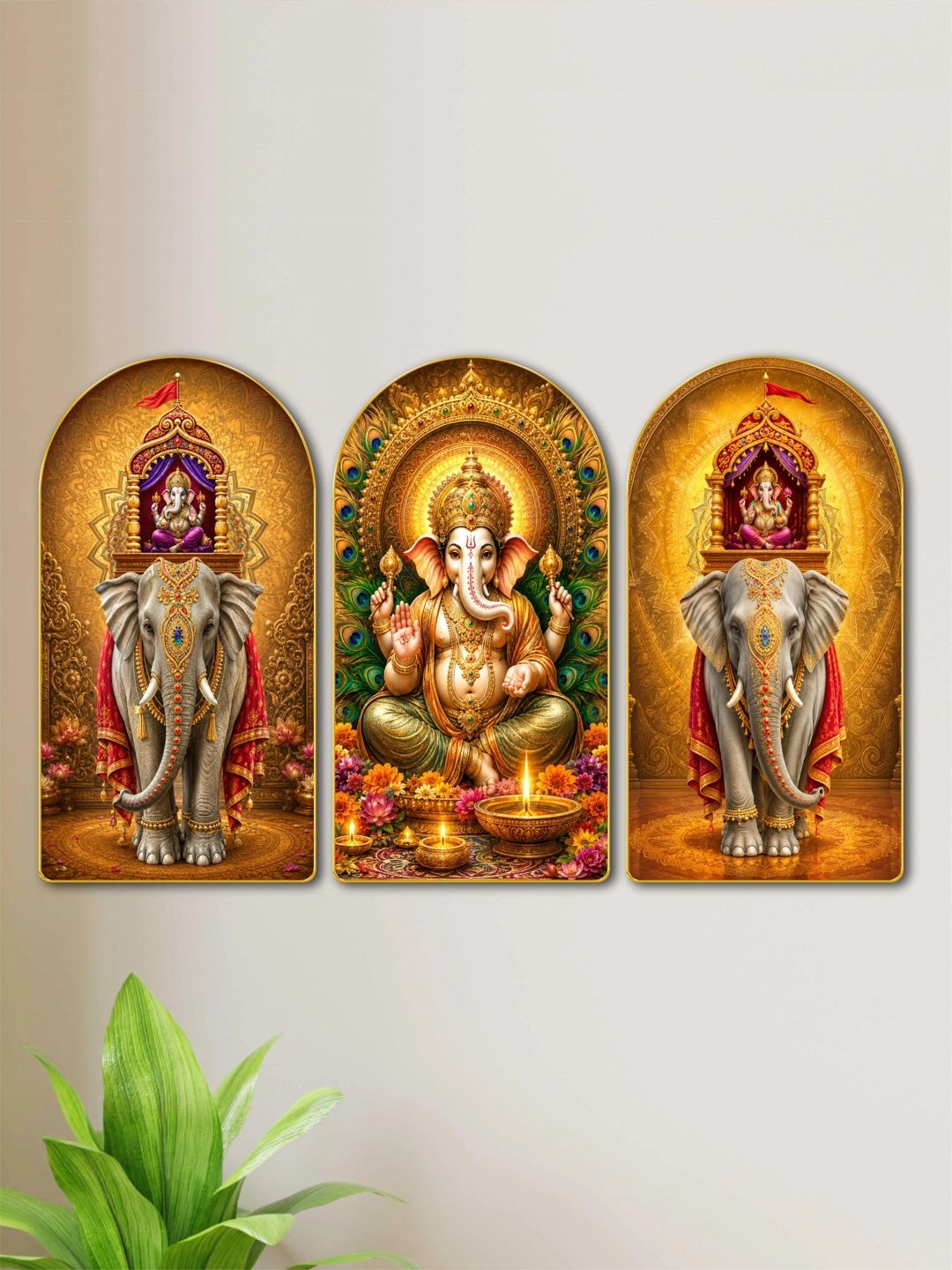Aura Multicoloured MDF Religious Wall Paintings-picture-36