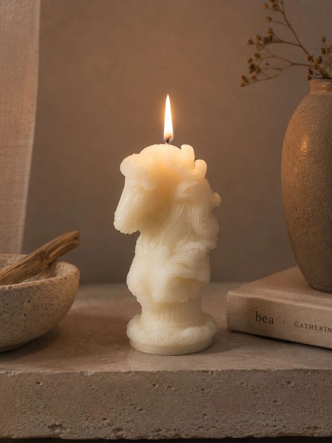 Grey Exim White 1 pieces Pillar Candle-picture-15