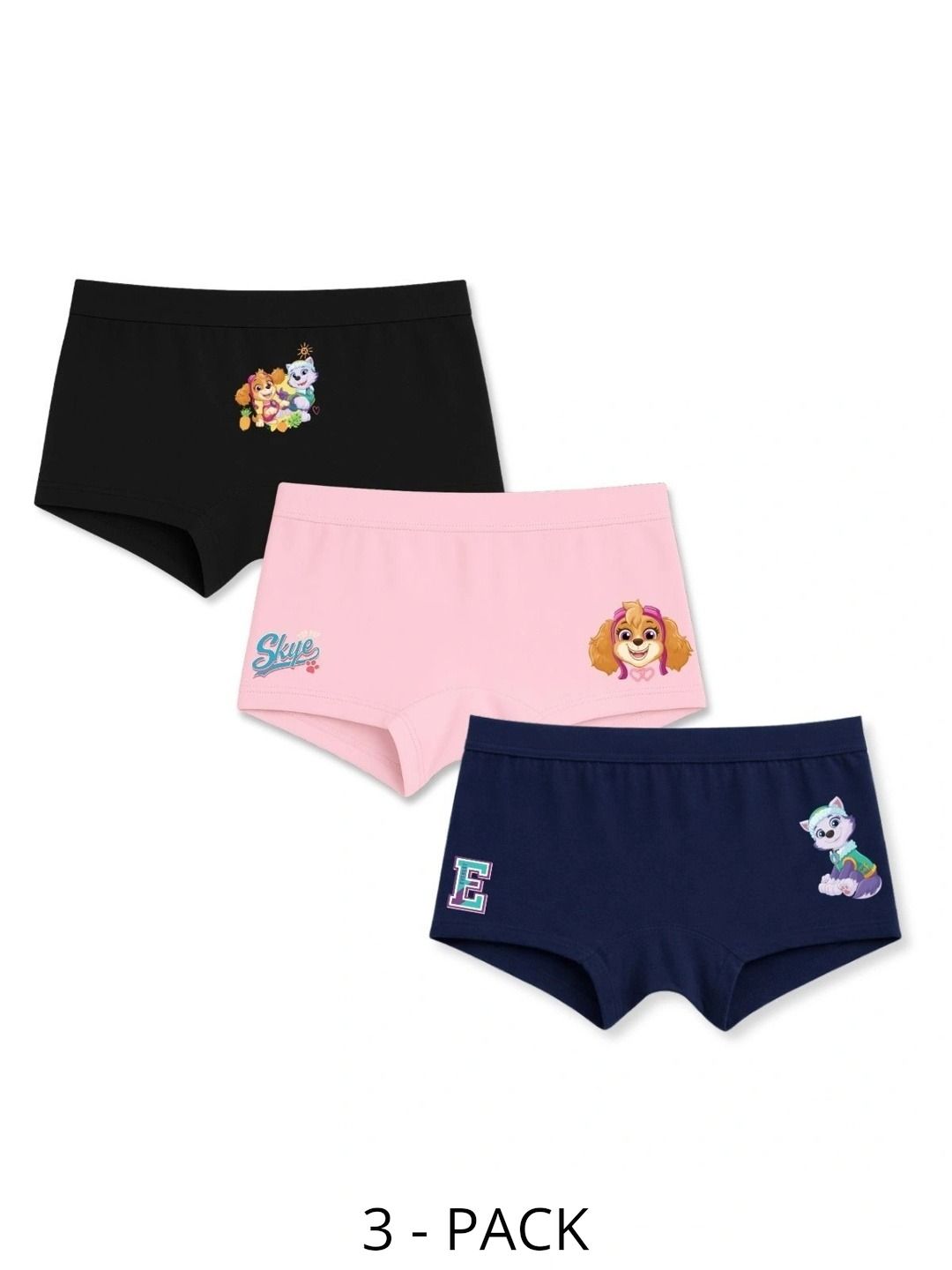 Button Bear Girls Pack of 3 Printed Cotton Boy Shorts-picture-12