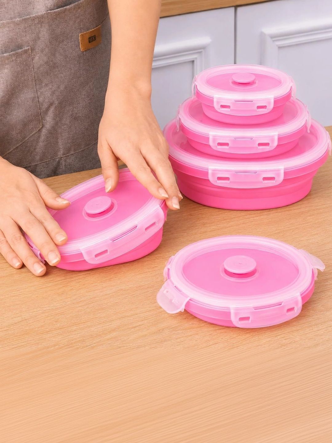 SAGEWARE Pink 2026 Silicone Dishwasher and Microwave Safe Fridge Container-picture-37