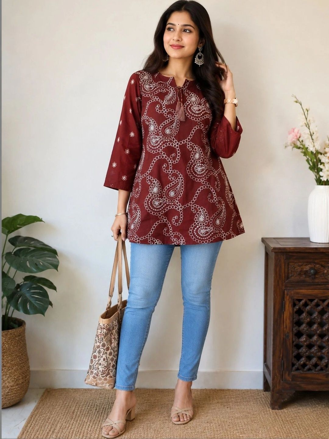 KGF FASHION Print Ethnic Cotton Top-picture-54