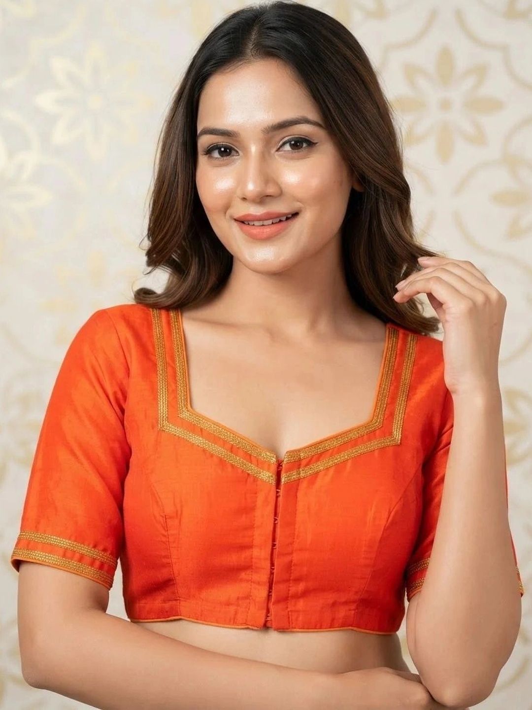 Monamaar Silk Solid Zari Saree Blouse-picture-31