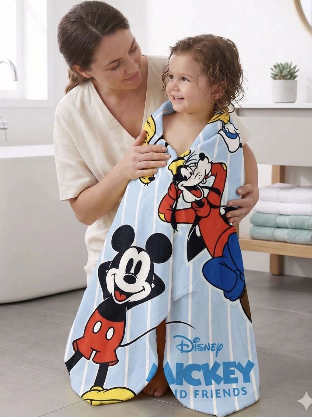 Weftora Blue 1 Printed Cotton 380 GSM Bath Towel-picture-13