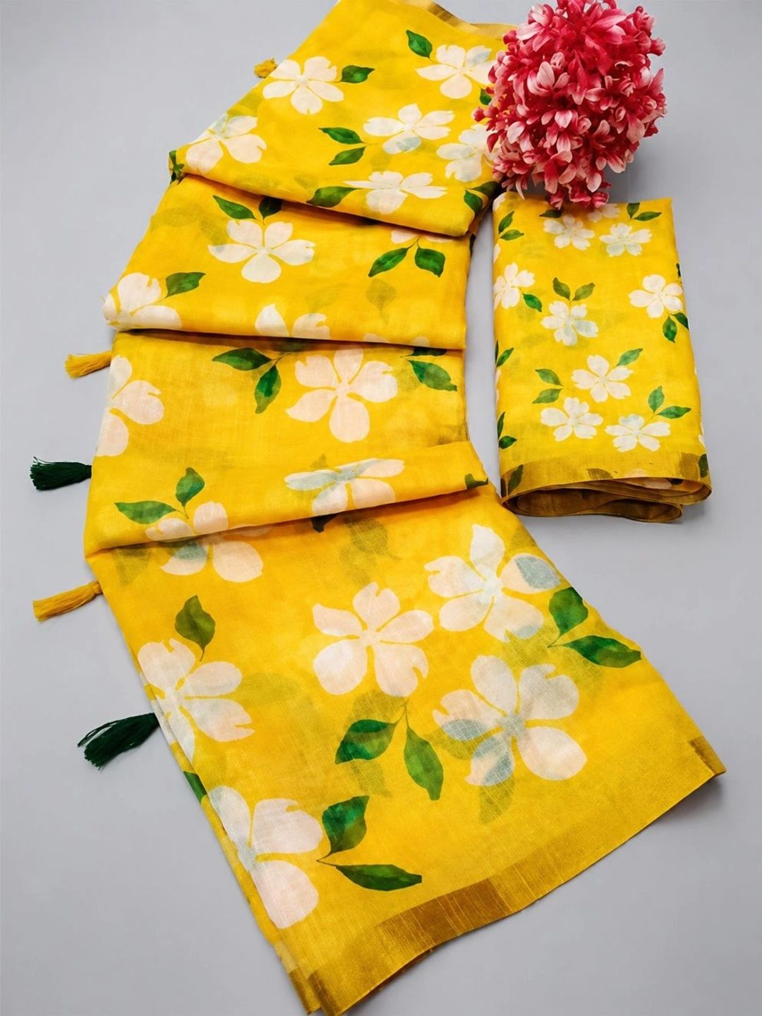 Sakifashion Floral Pure Cotton Banarasi Saree-picture-17