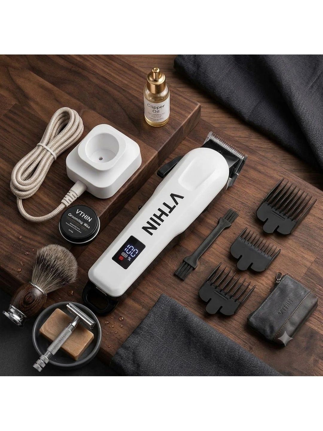 VTHIN Ultra-Trim Cordless Hair Clipper with LED Digital Display-picture-13