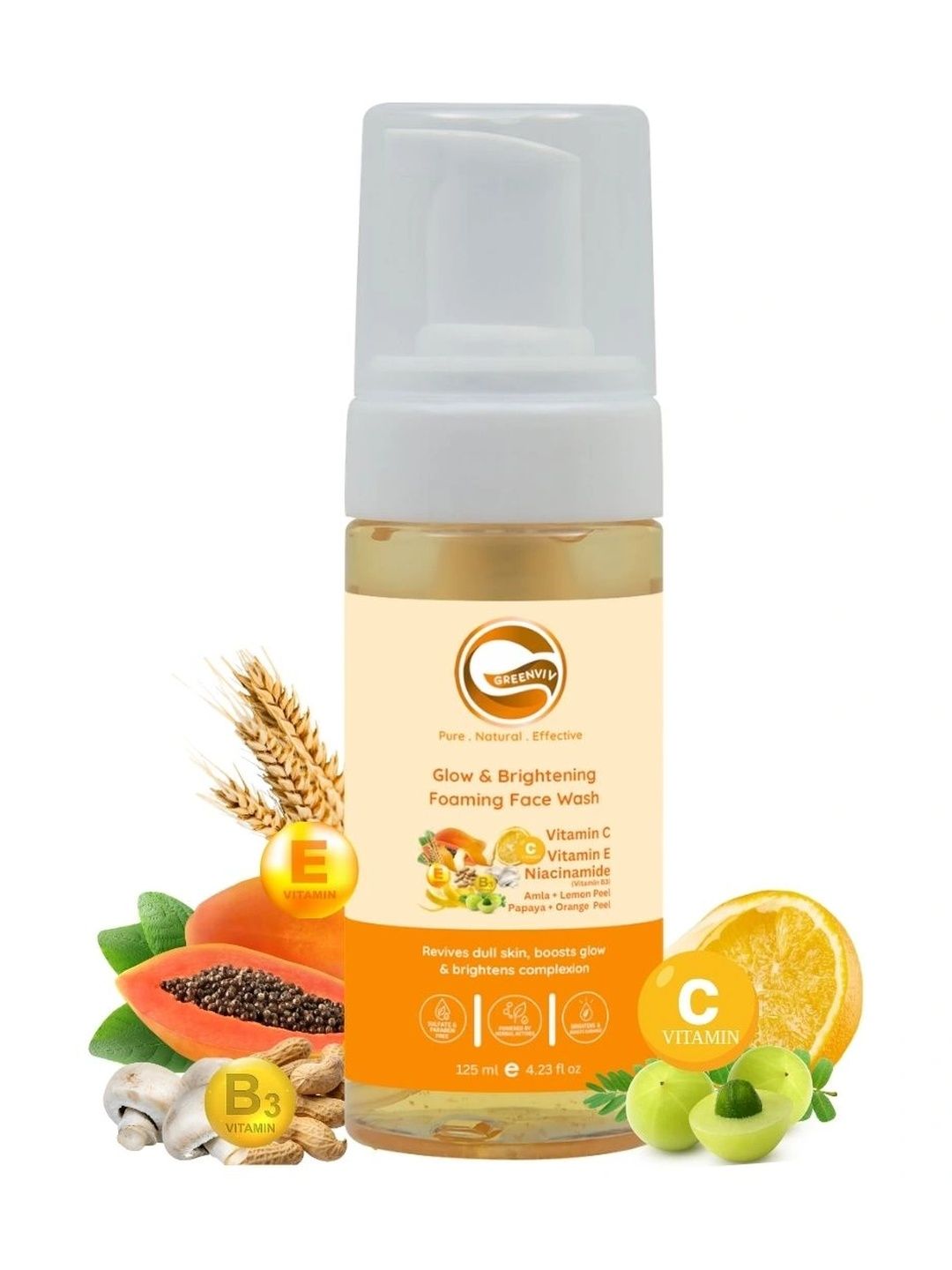 Greenviv Glow & Brightening Foaming Face Wash - 125 ml-picture-16