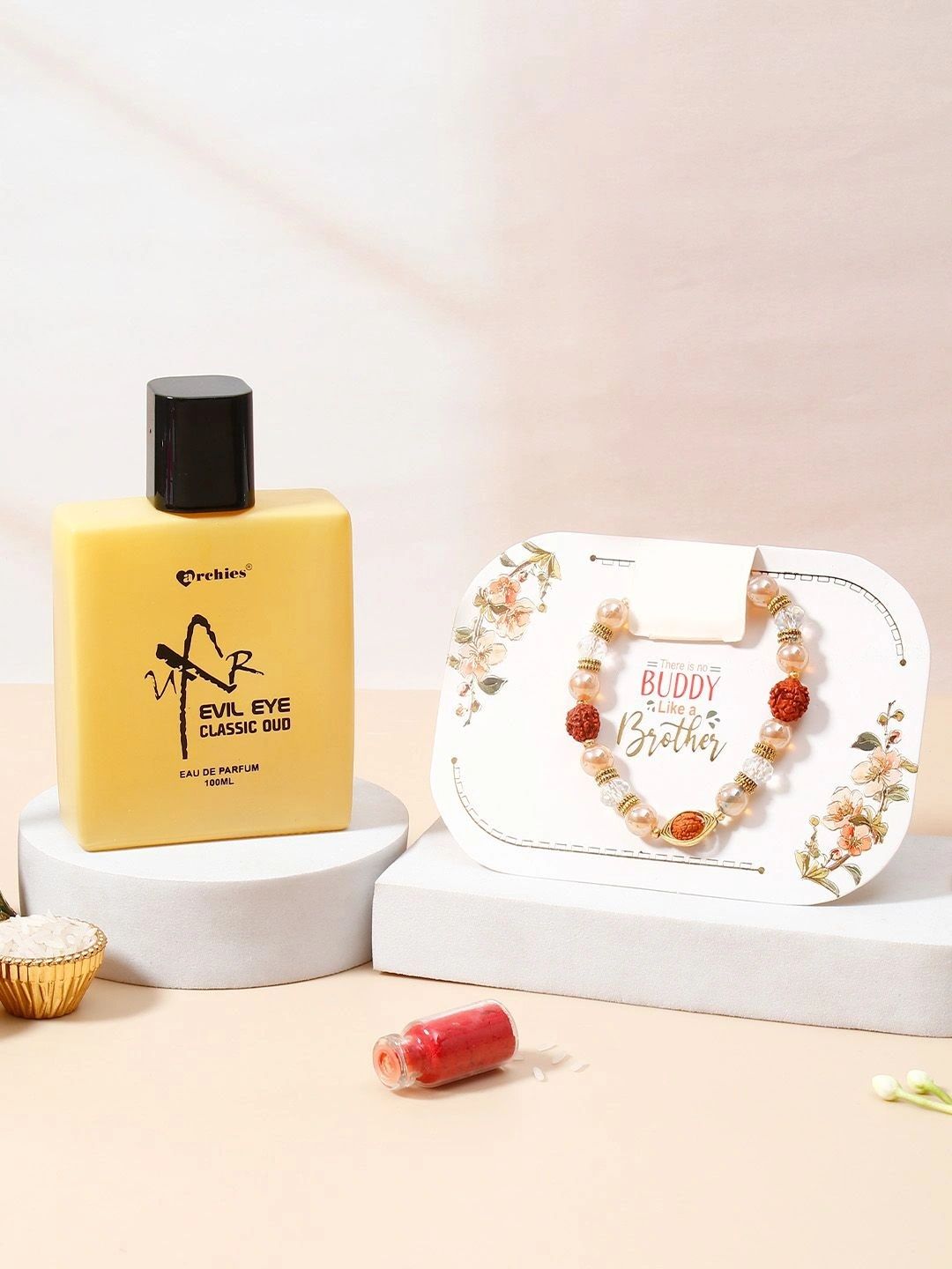 Archies Set of Rakhi Gift Set With Perfume & Roli Chawal-picture-29