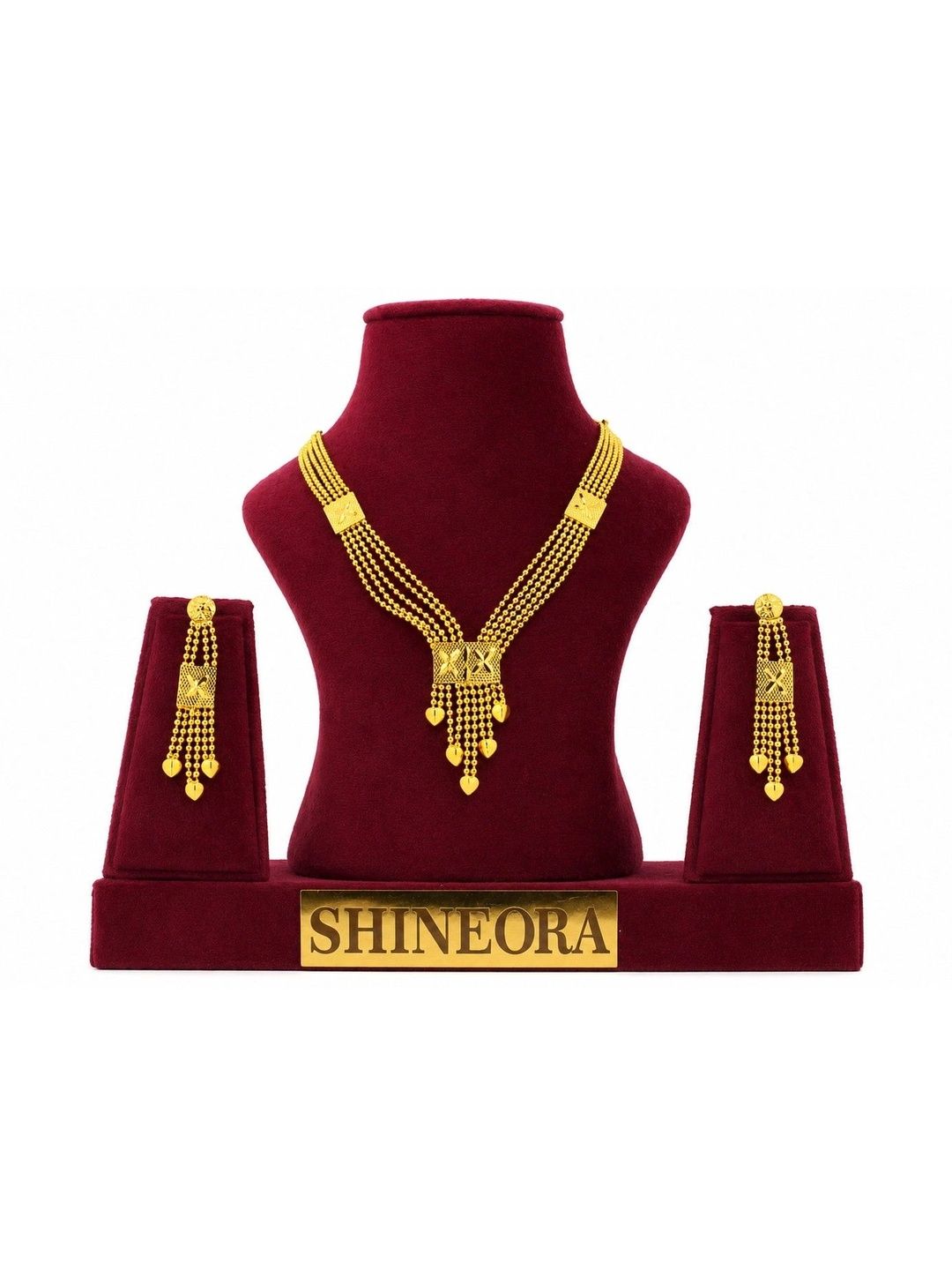 SHINEORA Copper Gold-Plated Layered Necklace-image-36