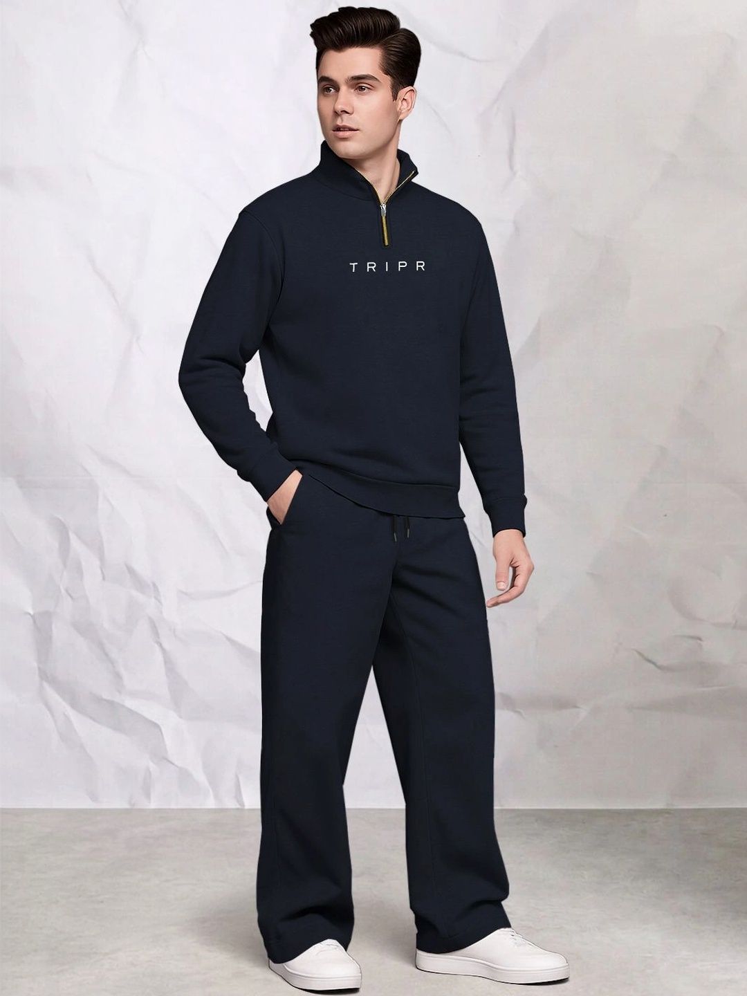 TRIPR Mock Collar Printed Tracksuits-image-27