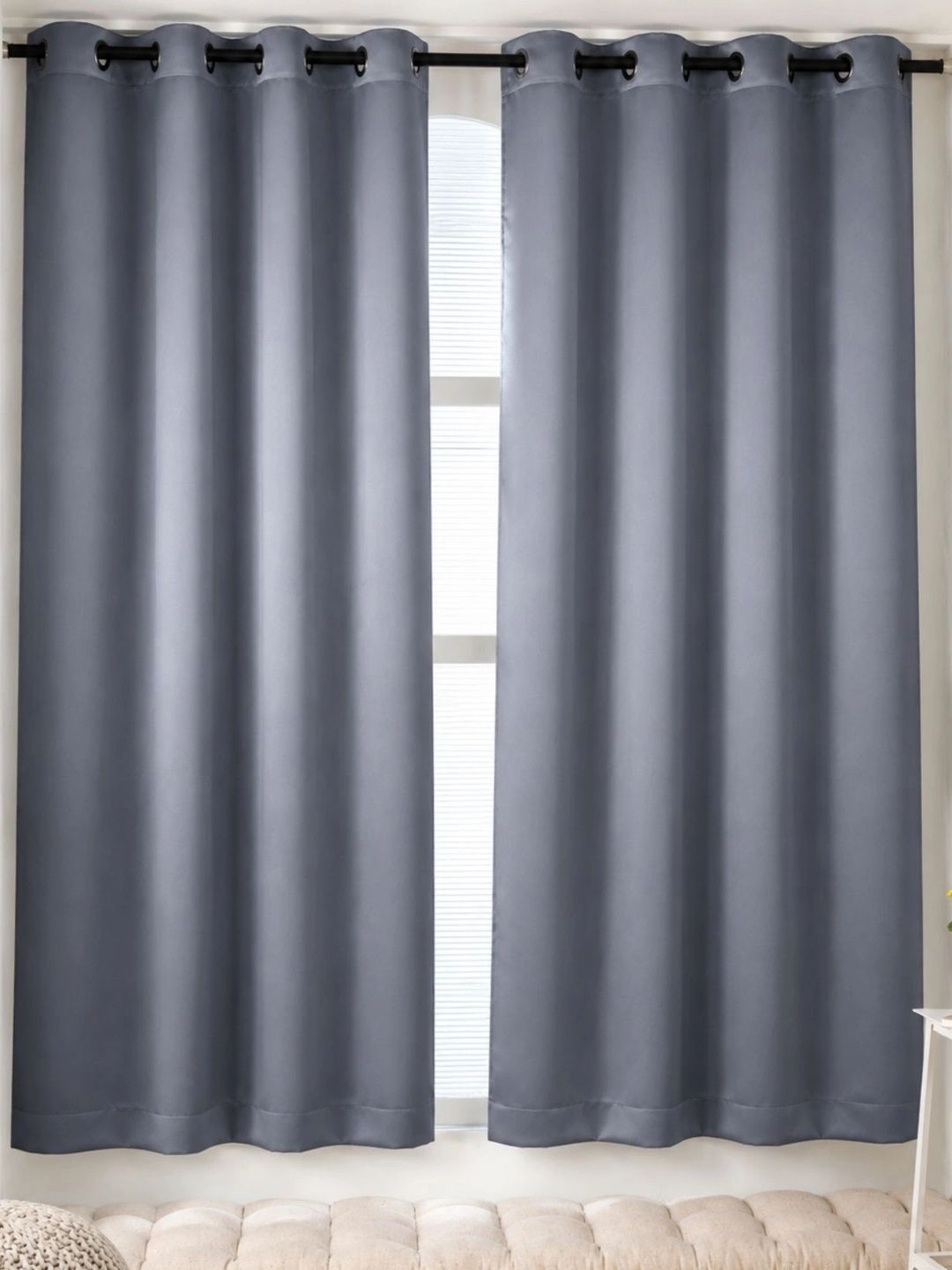 Homeful Style Grey Set of 2 Door Curtain-image-39