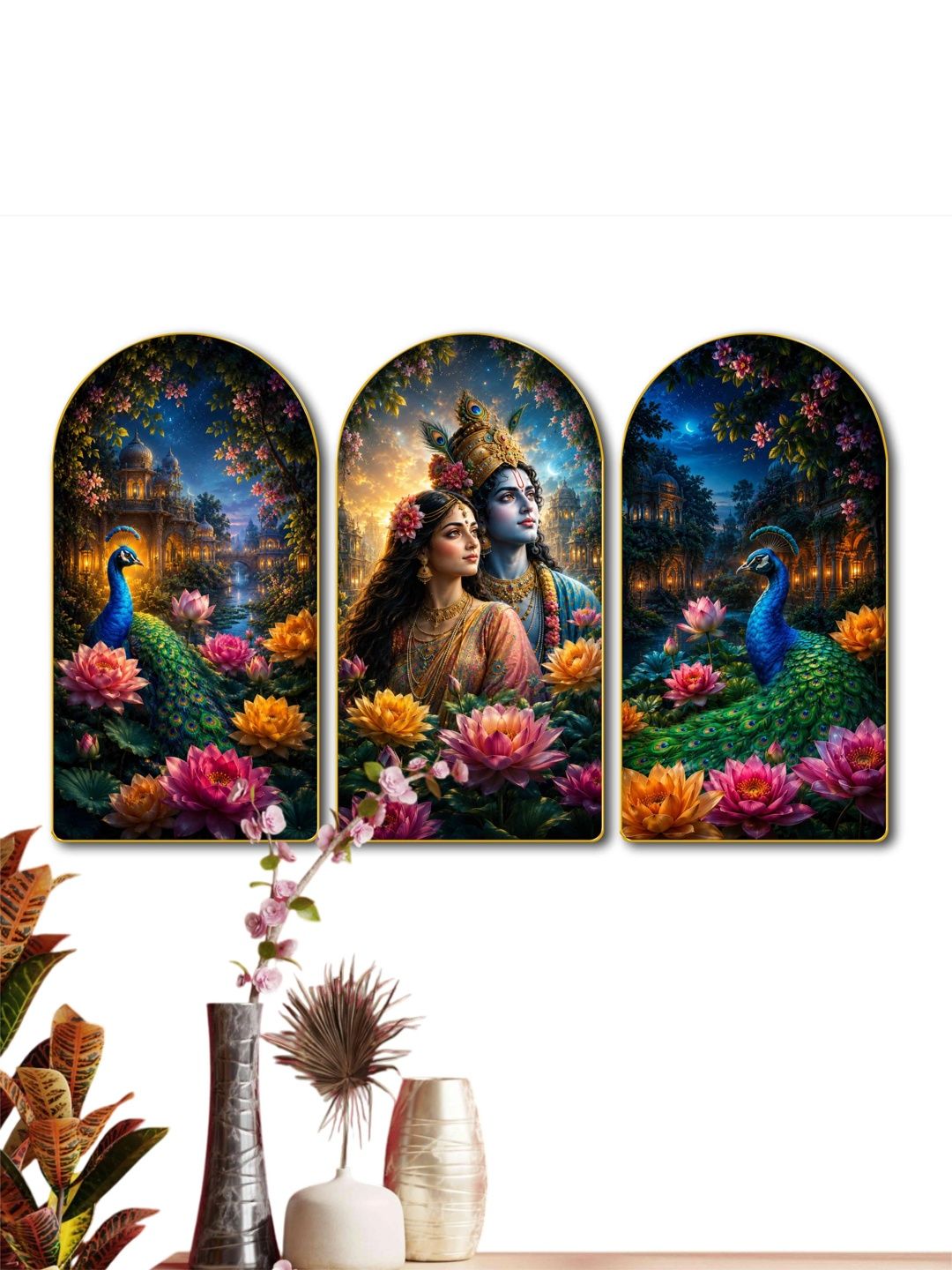 Livin'luxe Multicoloured MDF Religious Wall Paintings-picture-54