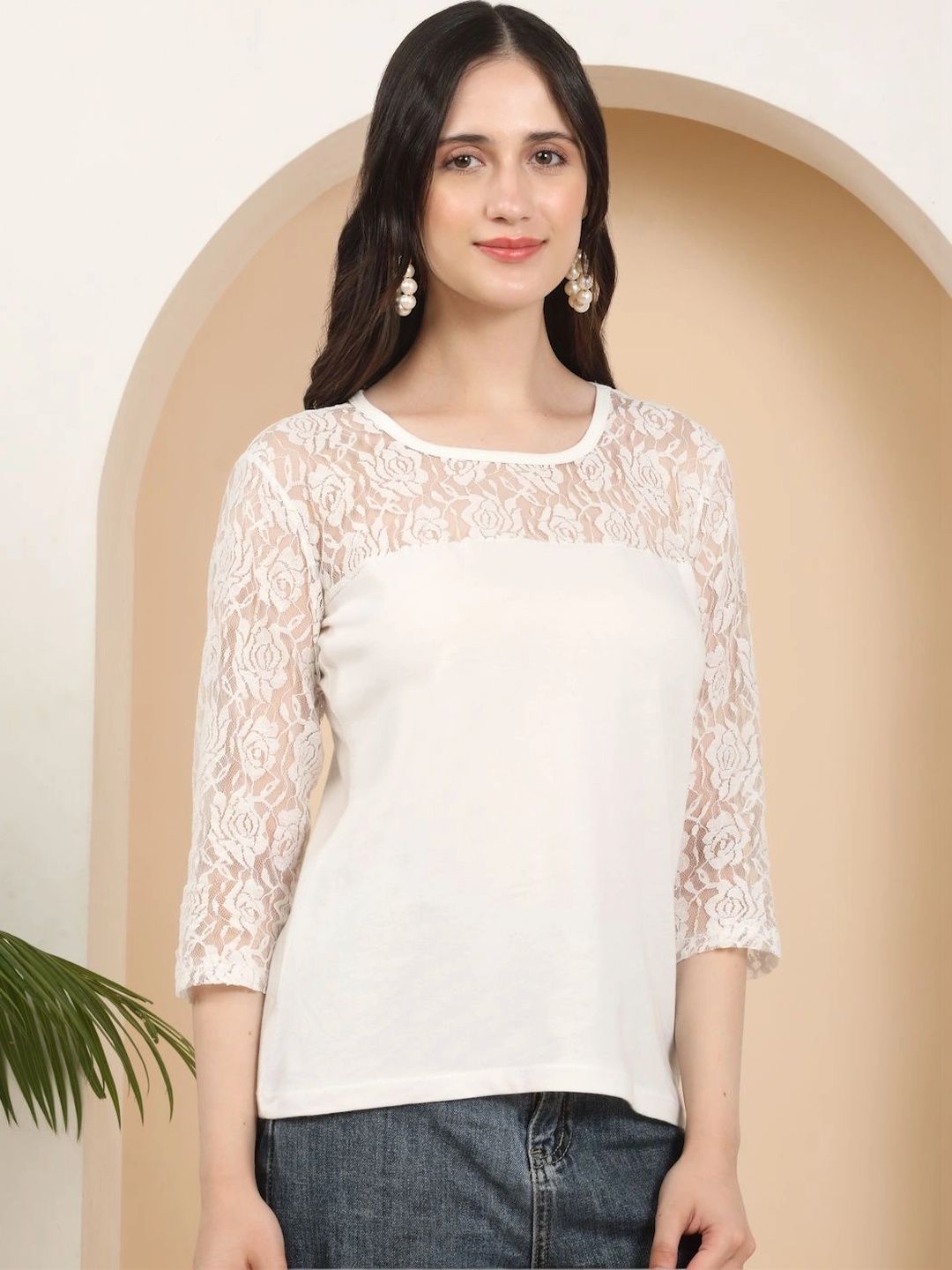 SZN Embellished Cotton Top-image-1