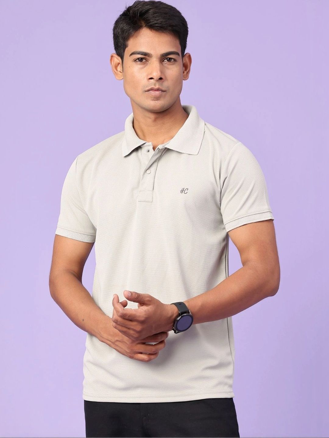 V-Mart Men Polo Collar Slim Fit T-shirt-image-38