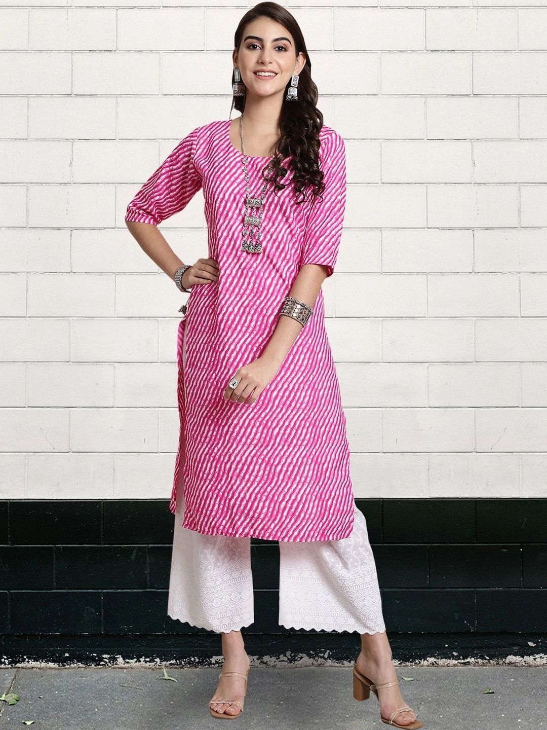 HERE&NOW Women Printed Crepe Kurta-picture-20