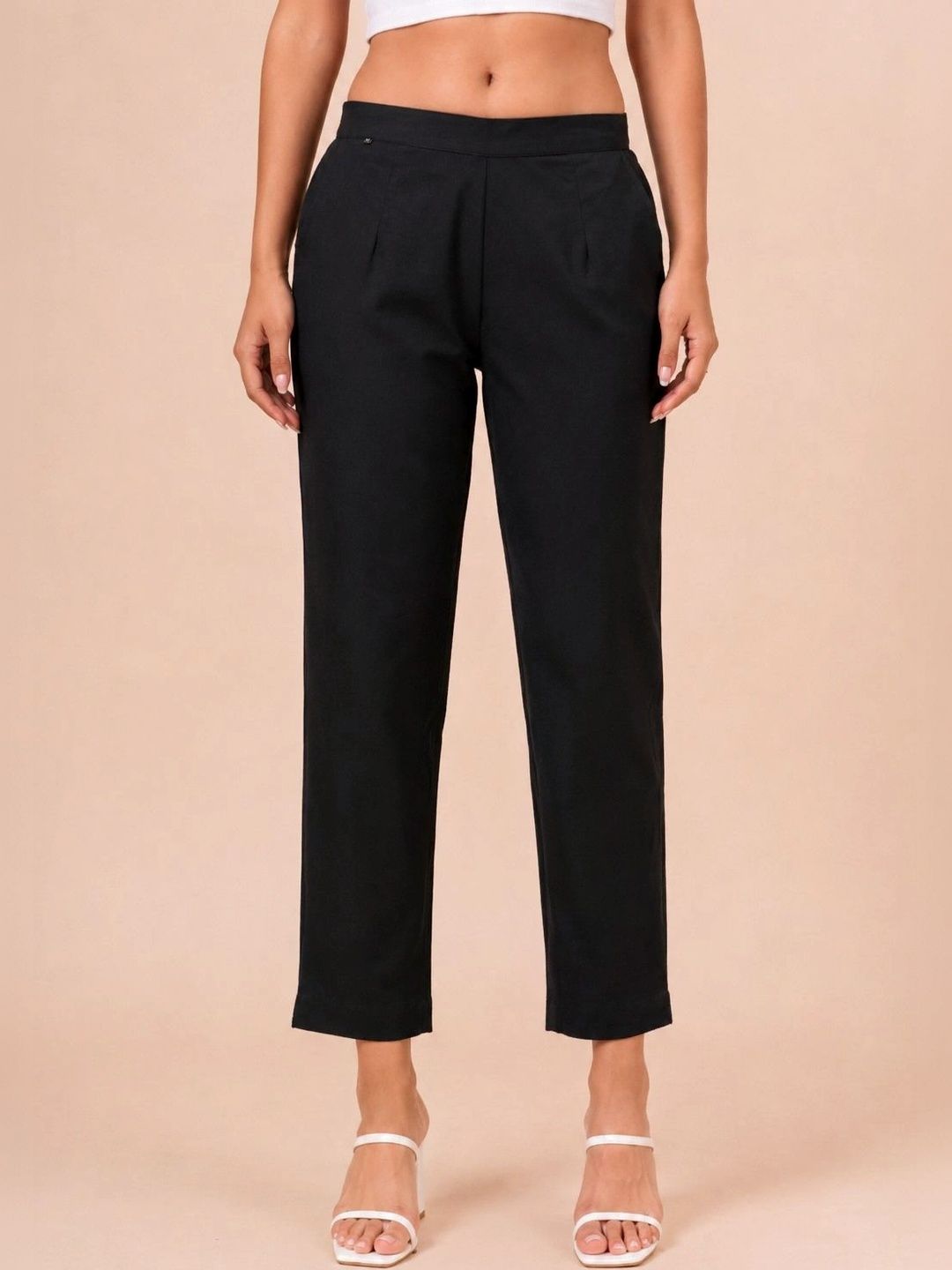 RAYSHA Women Smart Straight Fit Easy Wash Trousers-image-17