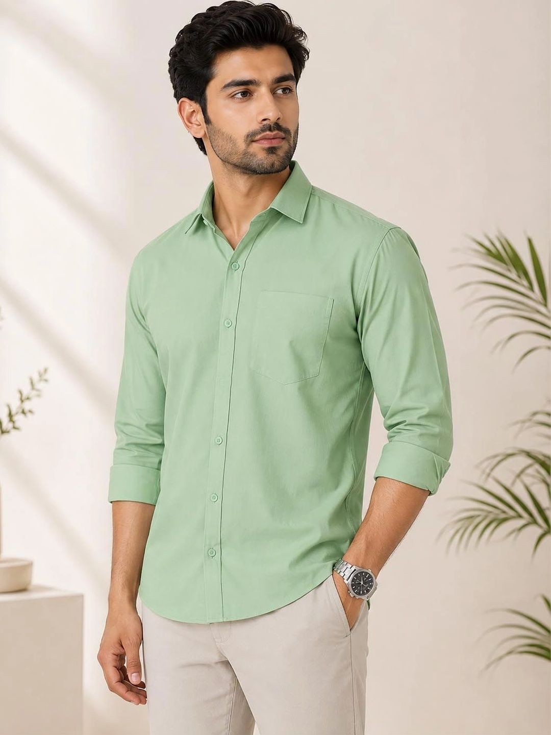 Aly John Men Classic Casual Shirt-picture-53