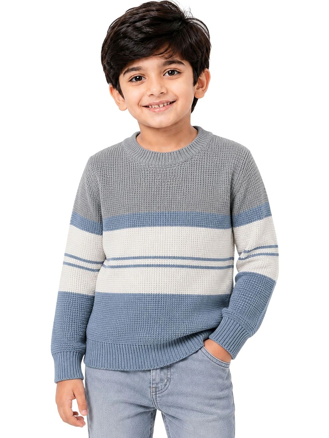 YK Boys Striped Pullover-image-16