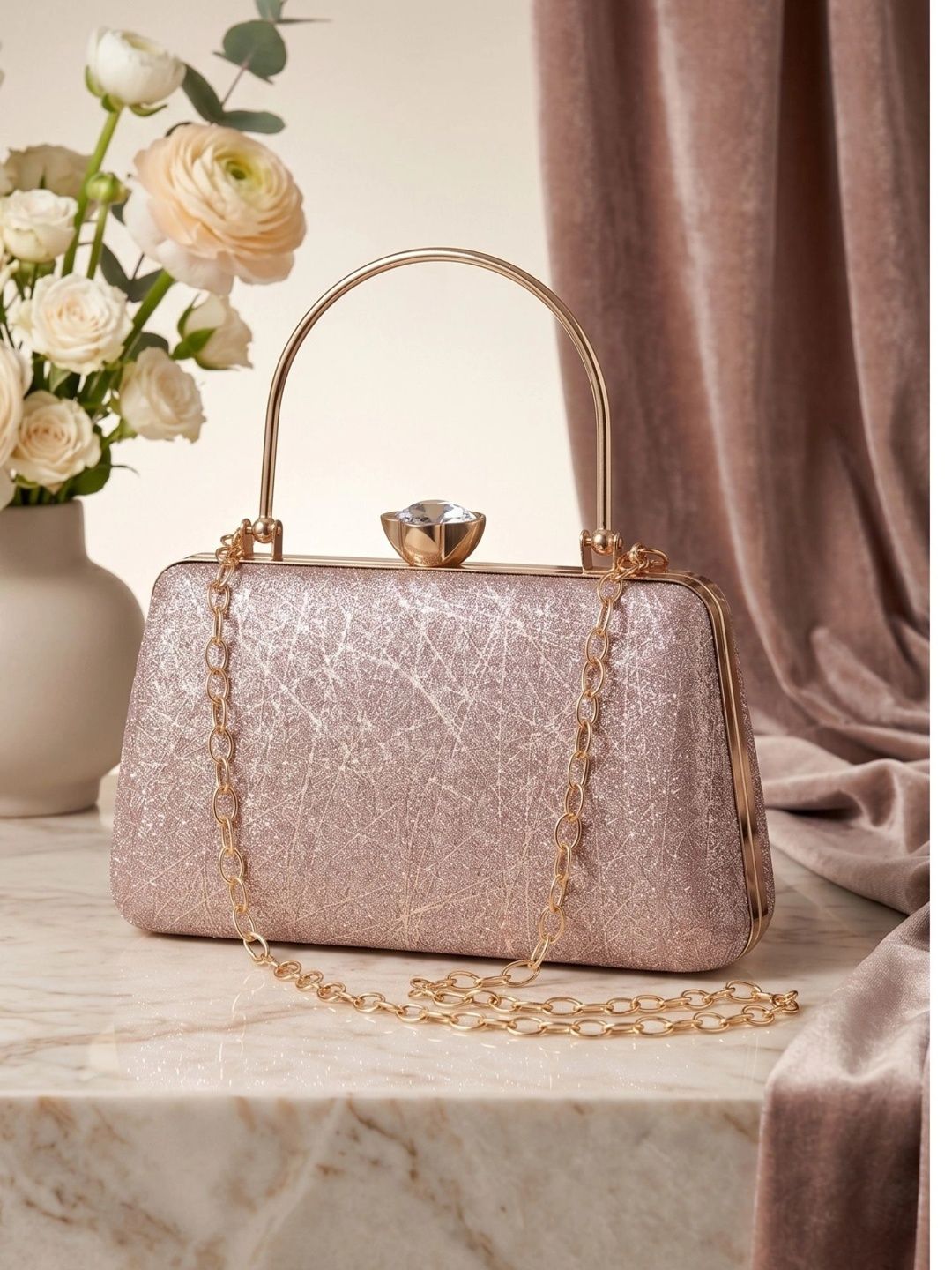 MISHA Textured Embellished Box Clutch-picture-36