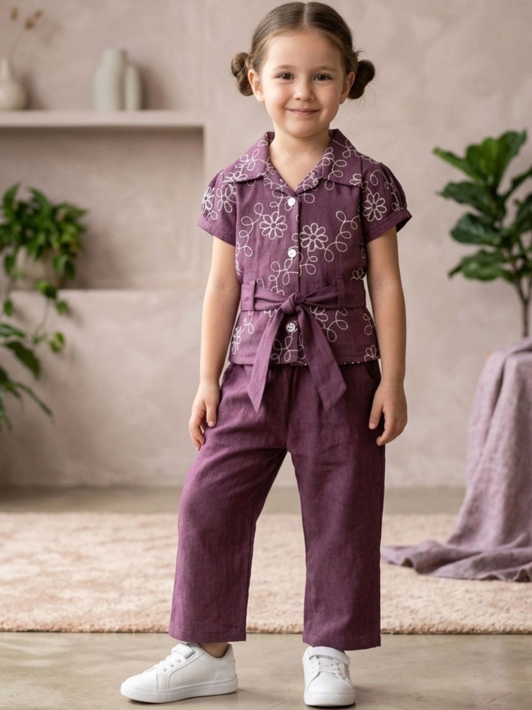 4YOU DRESSES Girls Printed Shirt with Trousers-picture-33