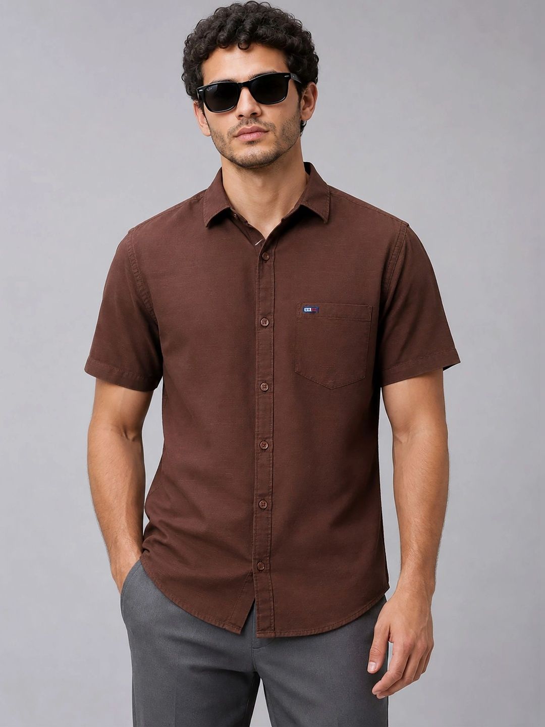 U.S. PITCHERS Men Standard Slim Fit Casual Shirt-picture-22