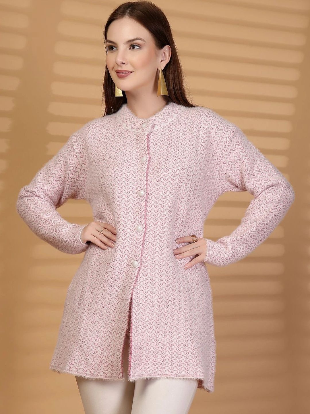 all about you Women Colourblocked Woollen Cardigan-image-40