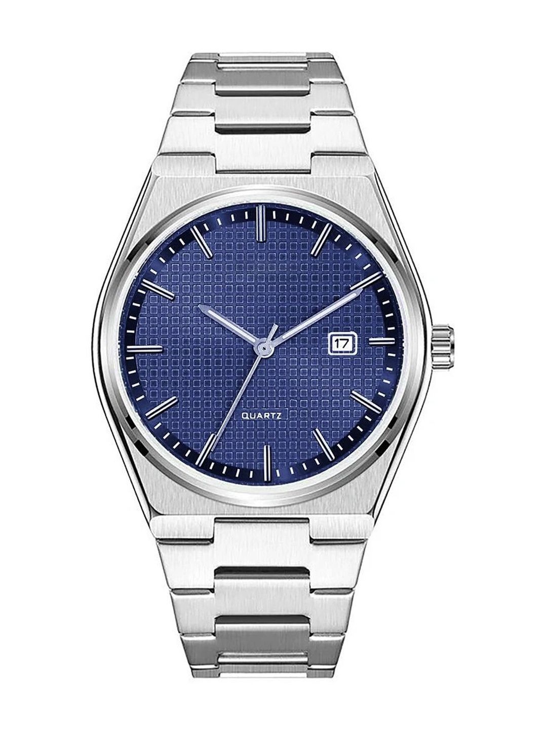 TREX Men Brass Dial & Stainless Steel Bracelet Style Straps Analogue Date Aperture Watch BLUE_DND_1-picture-24