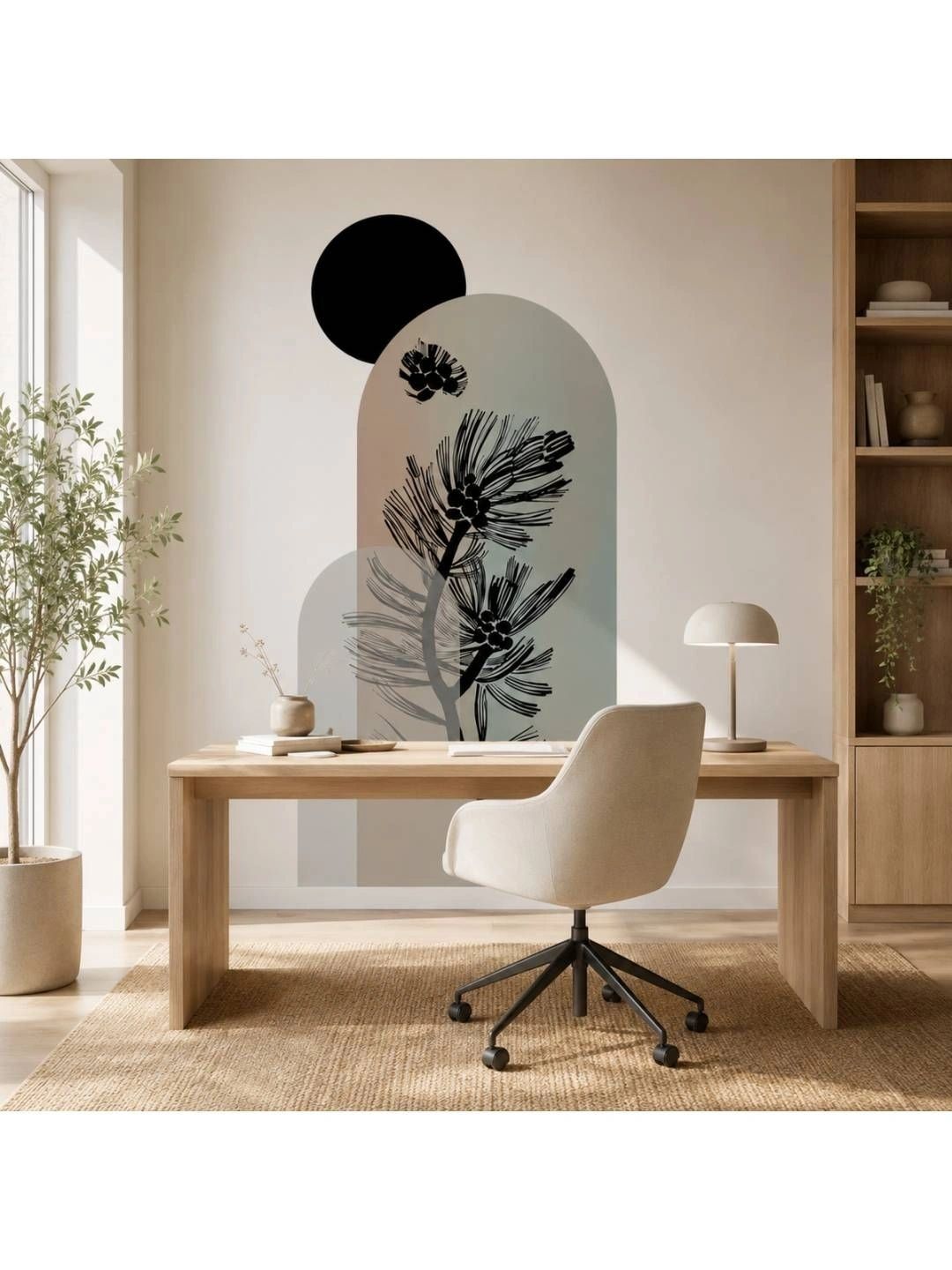 INDIAN ROYALS Black & Grey Printed Self-Adhesive & Durable Wall Sticker-image-30