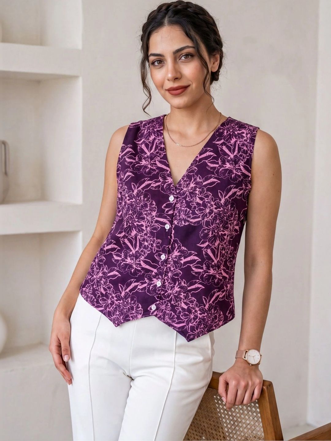KALAMIR Floral Print Top-picture-12