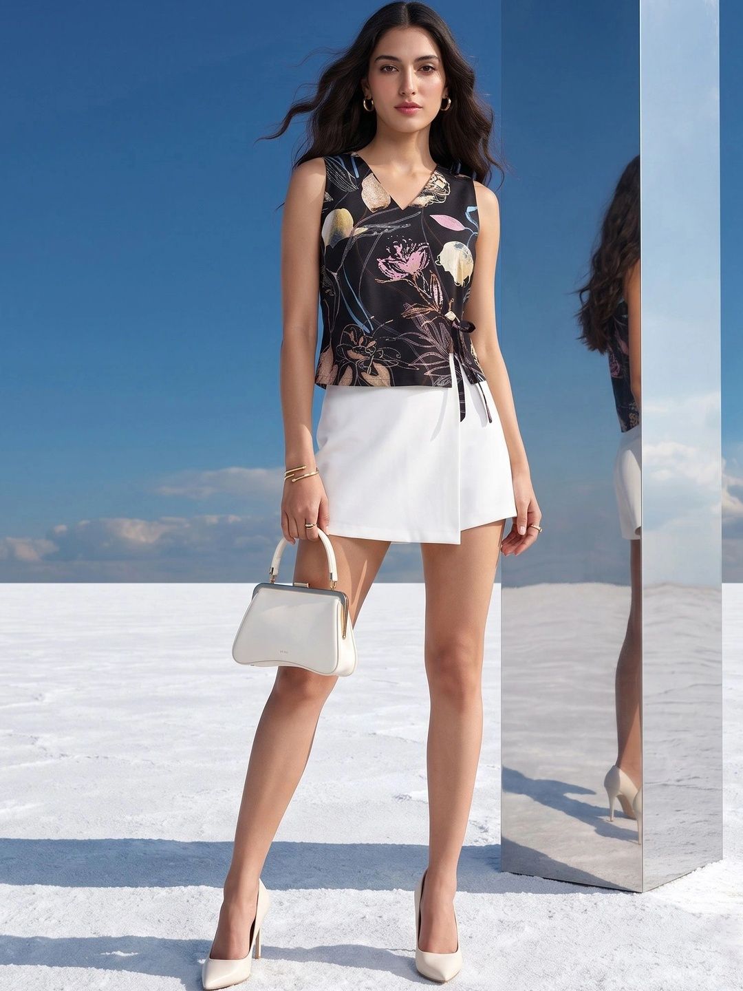 Mamicha Floral Print Top-picture-36