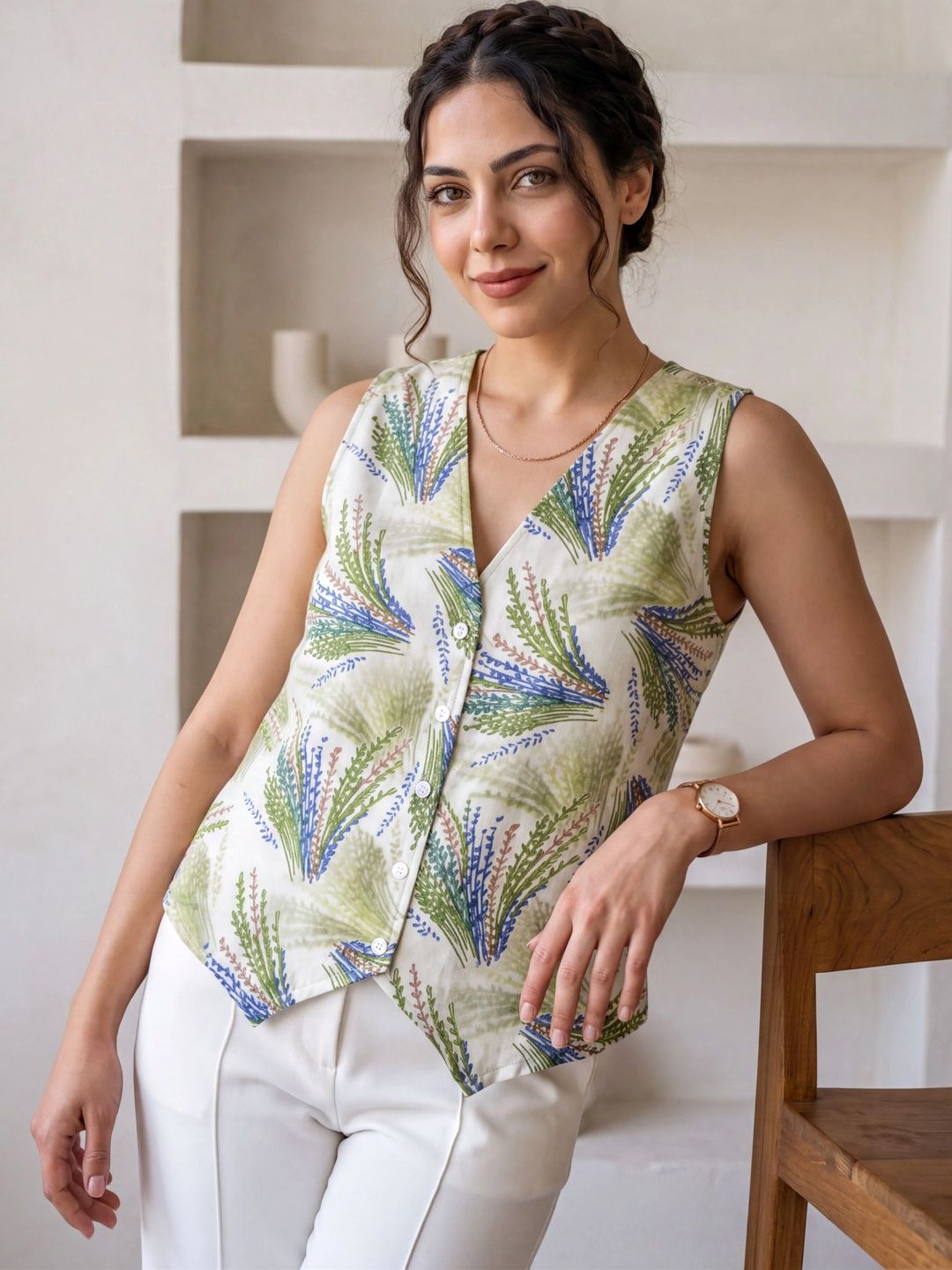 KALAMIR Floral Print Top-picture-30