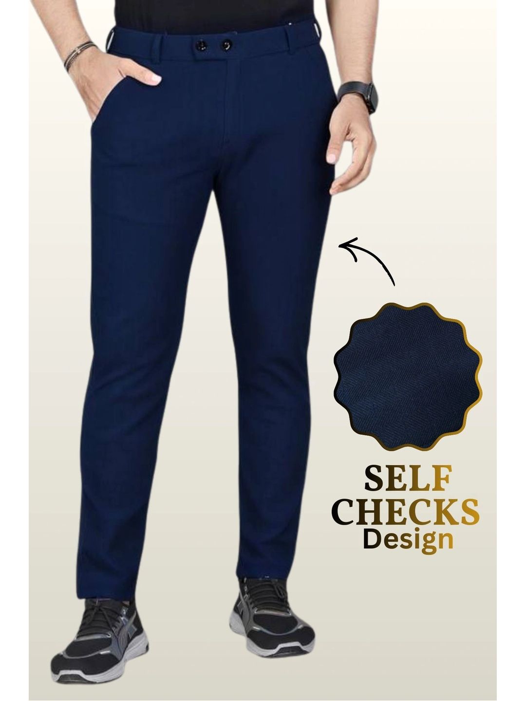 FABAURA Men Slim Fit Easy Wash Trousers-picture-45