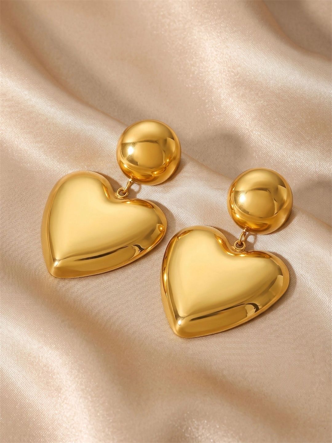 PEACHY LOVE Heart Shaped Drop Earrings-picture-41