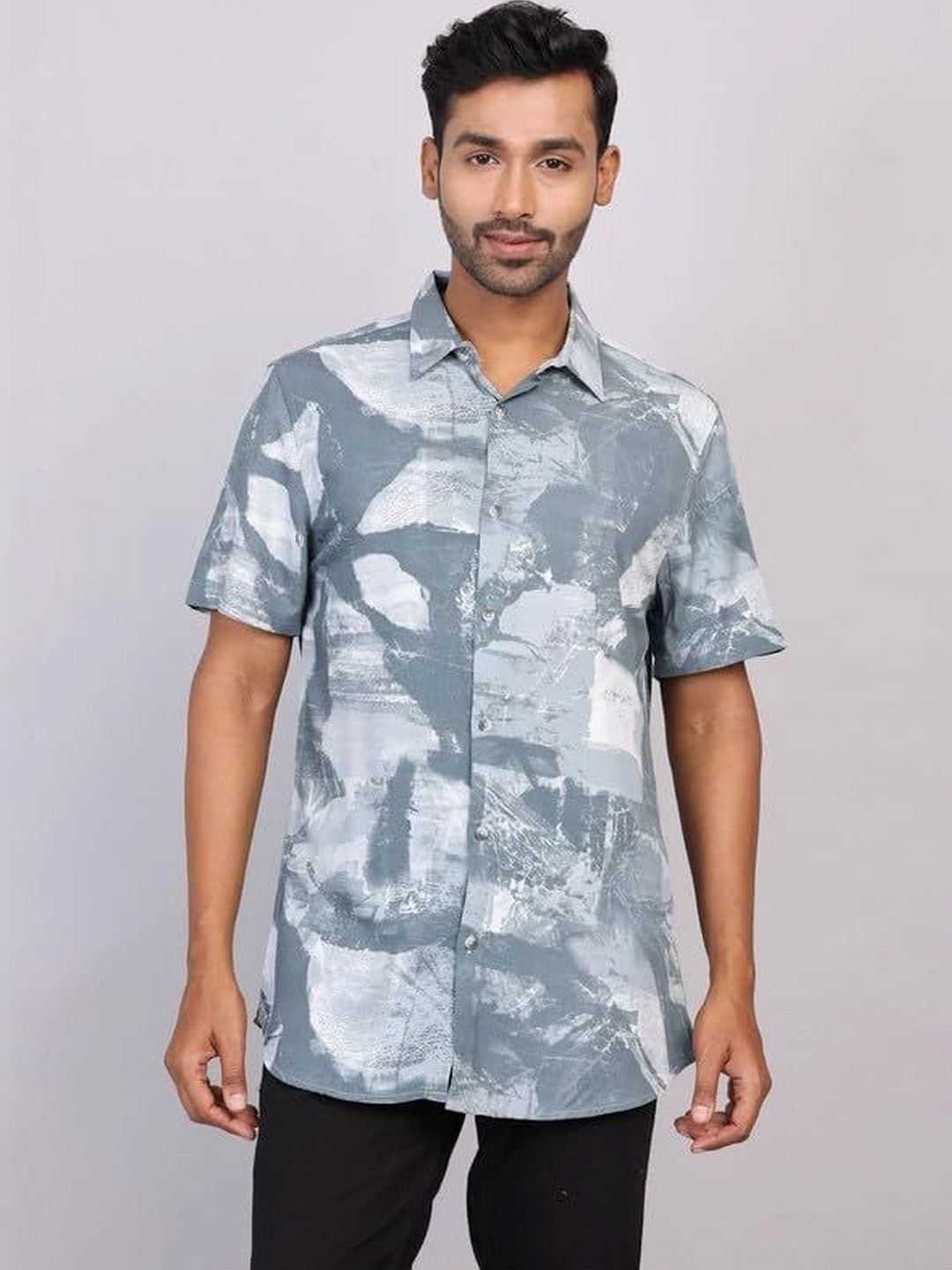 WEARHOUSE Men Classic Printed Casual Shirt-picture-24