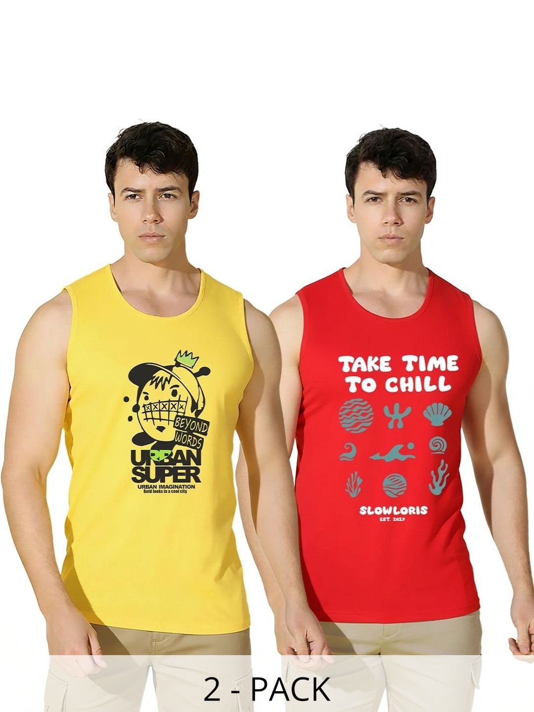 TEEFOX Pack of 2 Printed Cotton Tank-picture-30