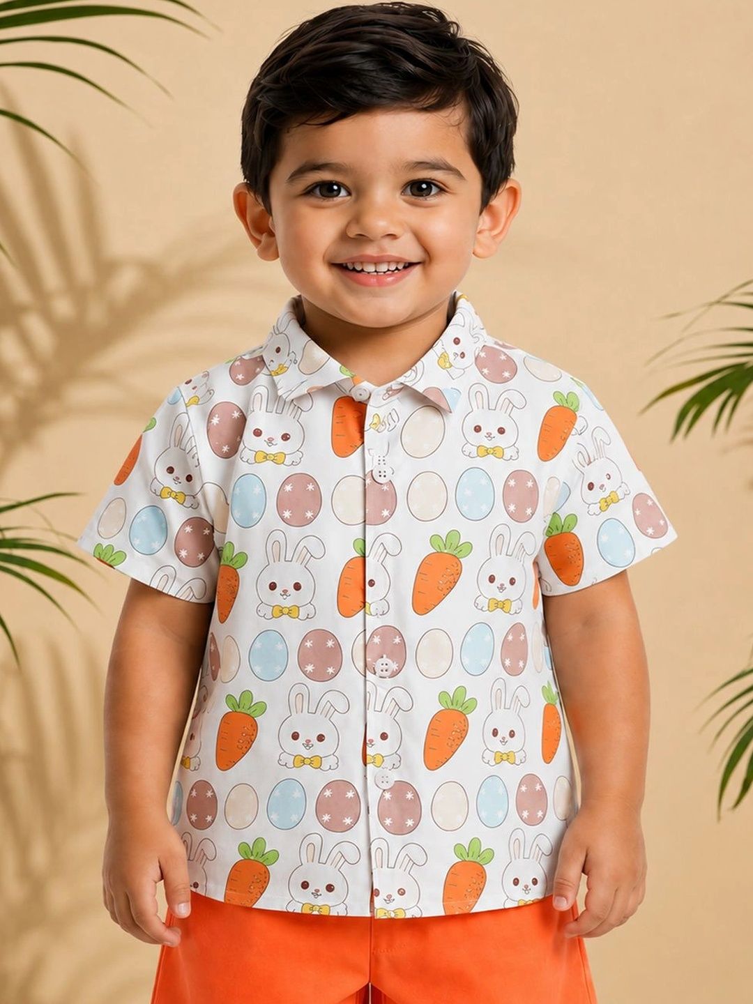 HERE&NOW Unisex Kids Classic Printed Casual Shirt-picture-27