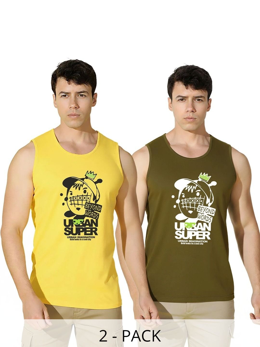 TEEFOX Pack of 2 Printed Cotton Tank-picture-10