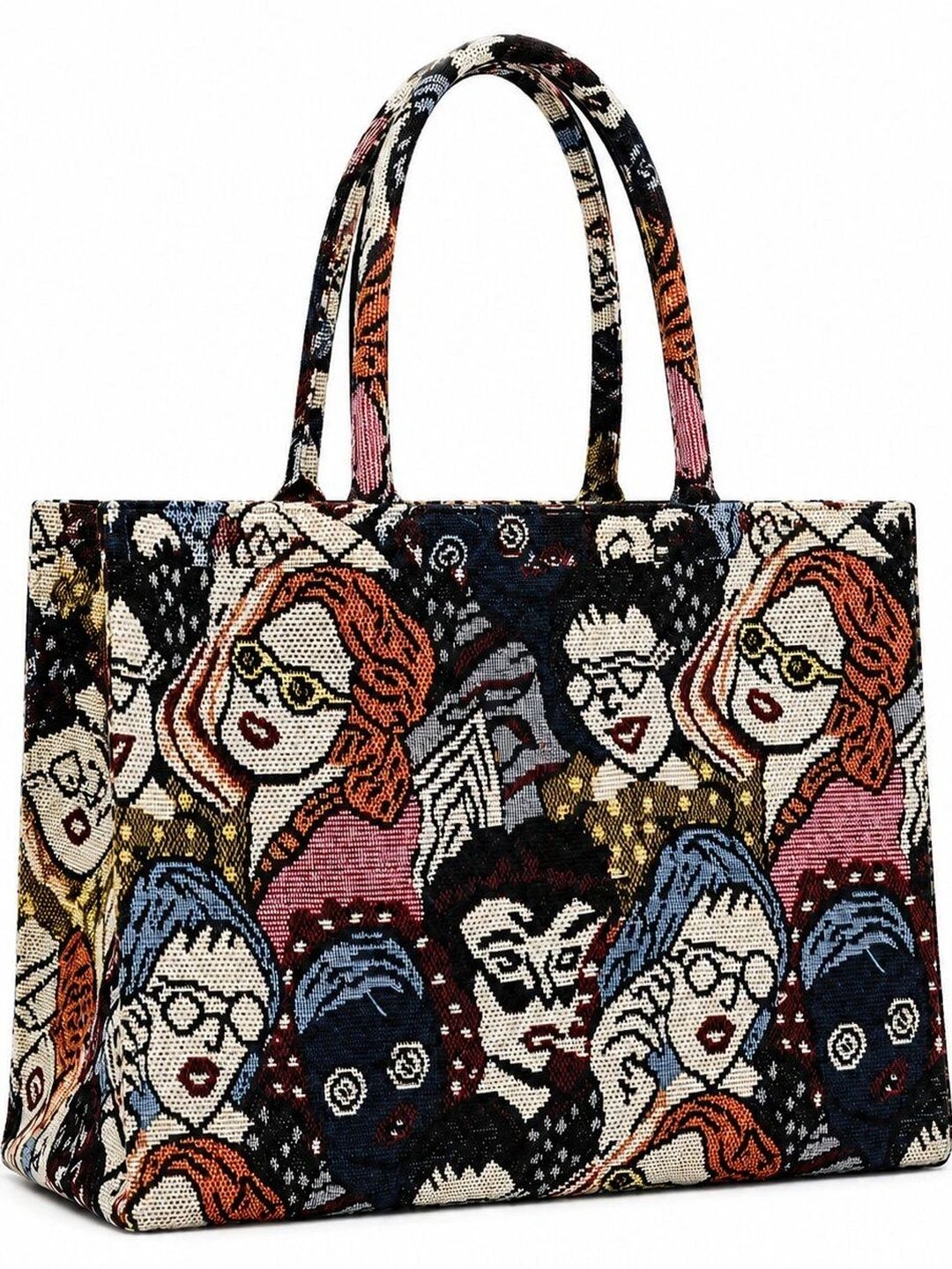 TURBOMAX Printed PU Structured Tote Bag-picture-28