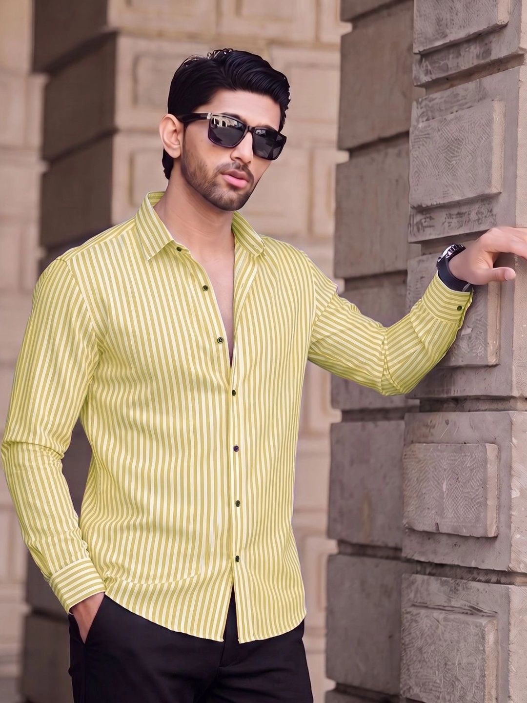Manspire Men Striped Casual Shirt-picture-36