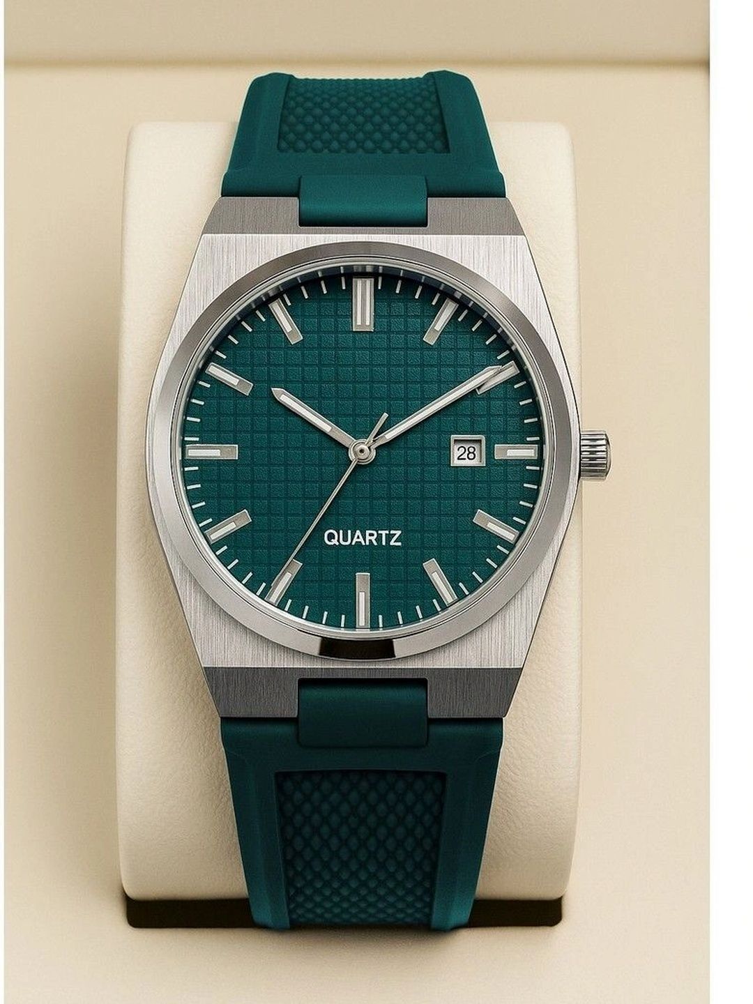TREX Men Brass Dial & Stainless Steel Straps Analogue Date Aperture Watch NSM_035_GREEN-picture-37