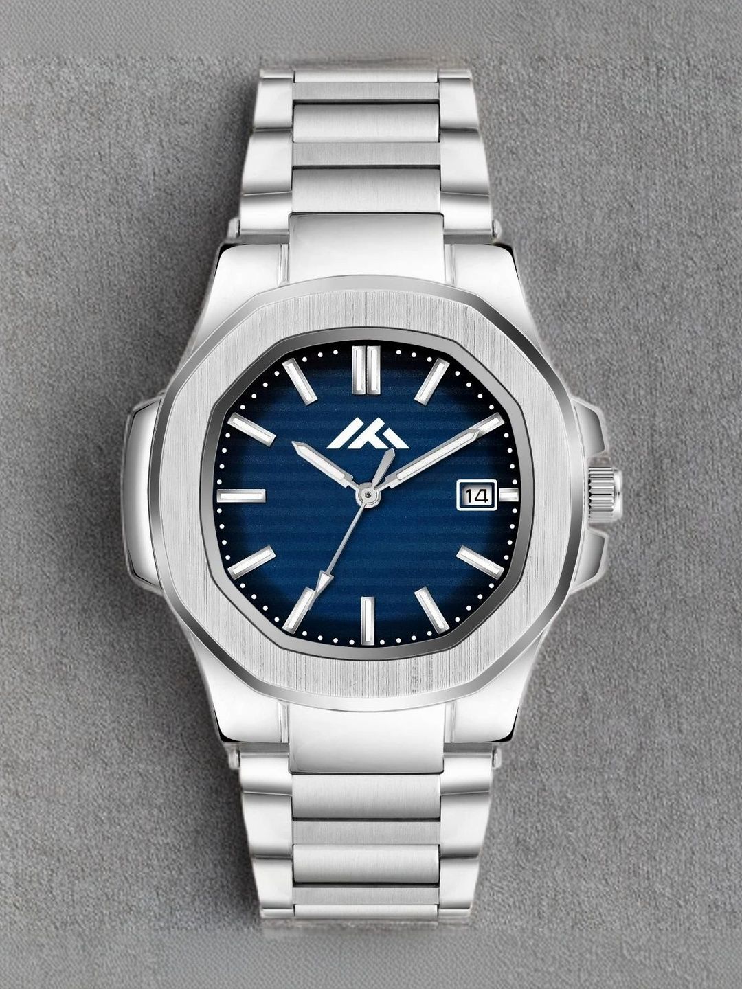 TREX Men Brass Dial & Stainless Steel Bracelet Style Straps Analogue Date Aperture Watch MT-802-BLUE-2-picture-30