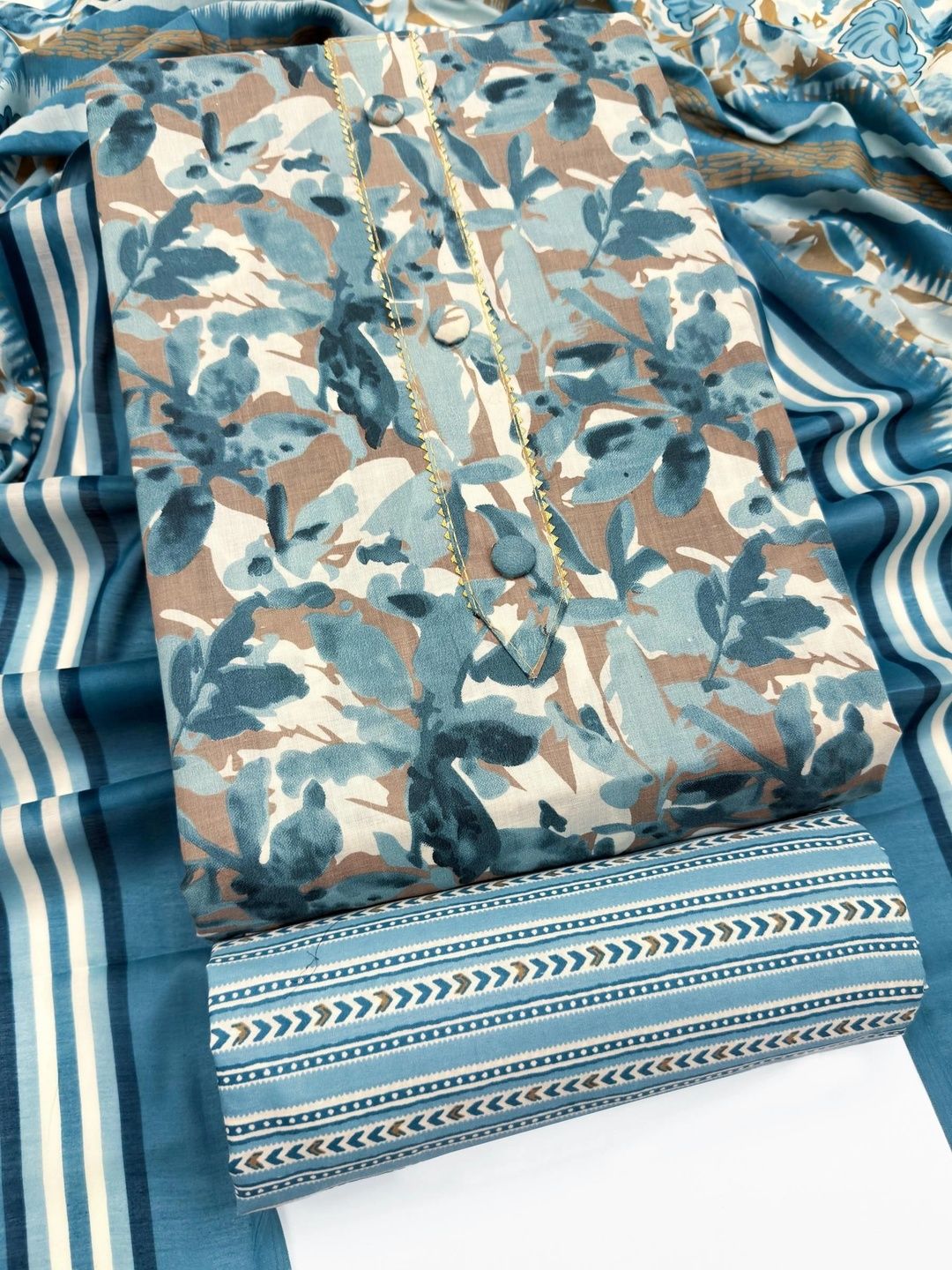 all about you Printed Pure Cotton Unstitched Dress Material-picture-3