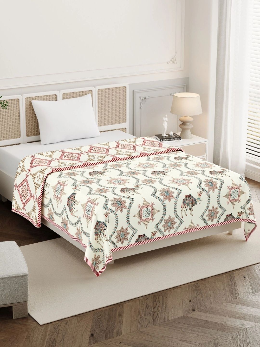 Homeful Style Blue Ethnic Motifs AC Room 120 GSM Dohar-picture-18