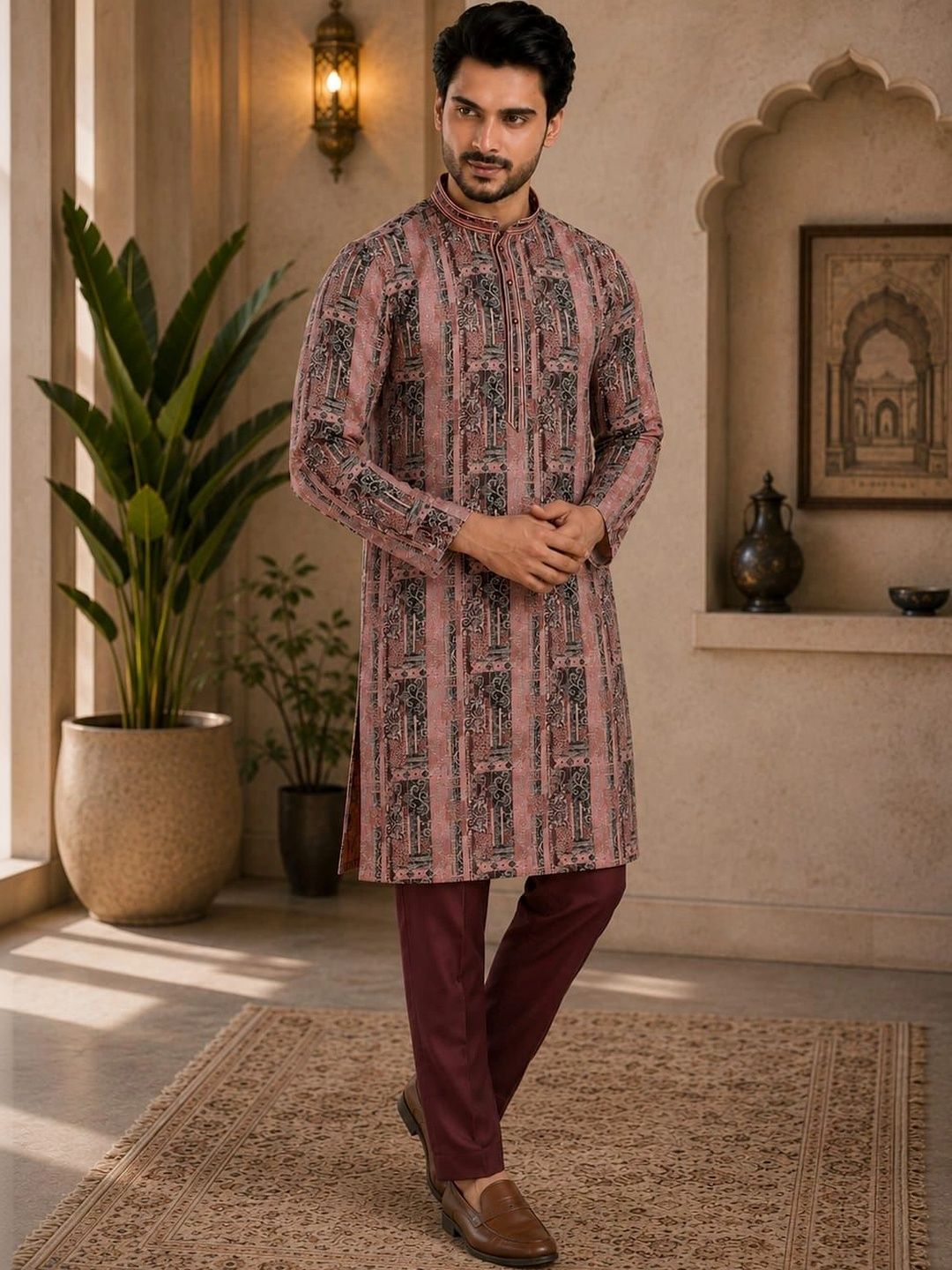 TRENDS OF ETHNIC Men Ethnic Motifs Printed Kurta-picture-32
