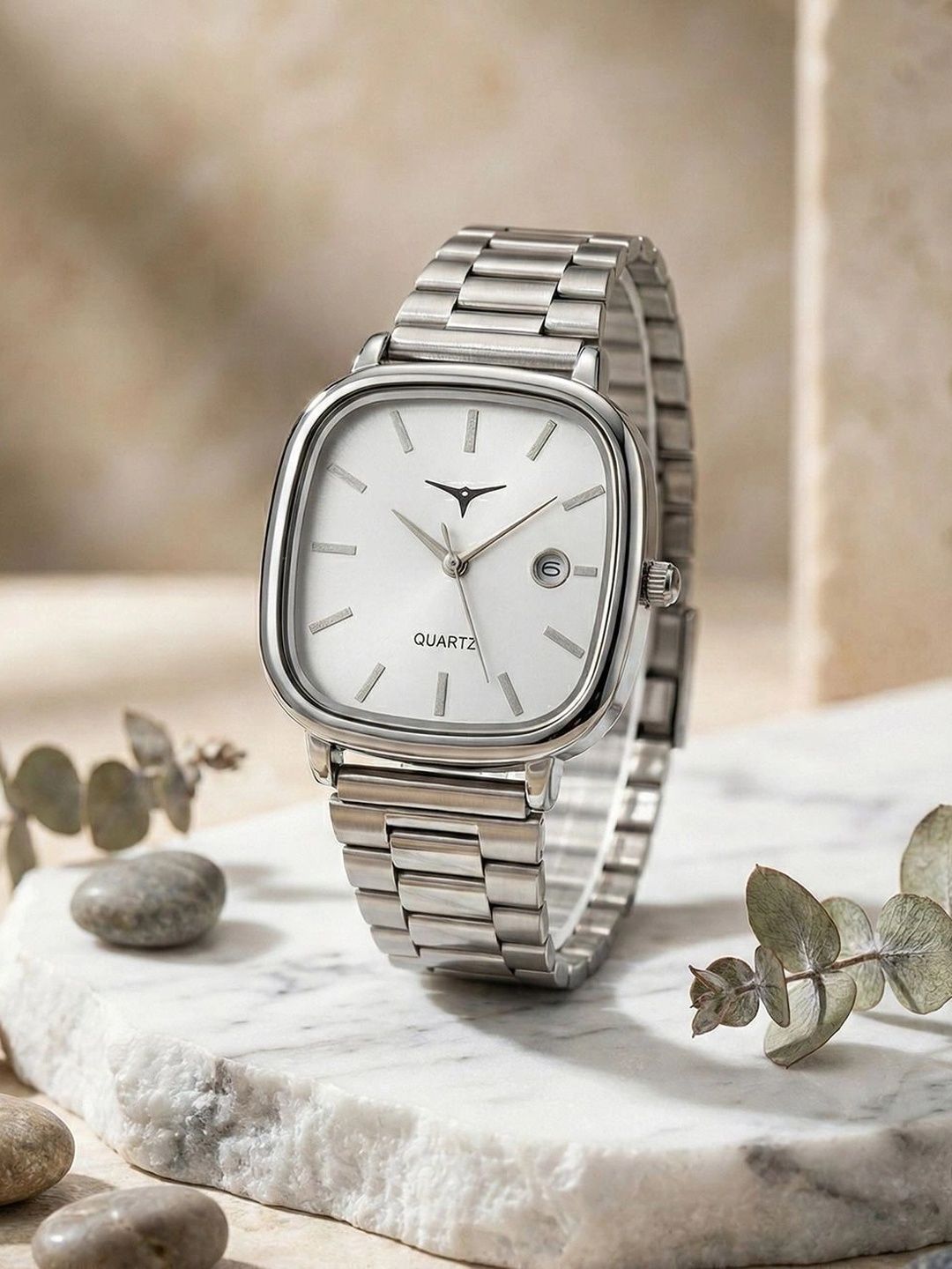 TREX Men Brass Dial & Stainless Steel Bracelet Style Straps Analogue Date Aperture Watch SILVER_CASIO-picture-37