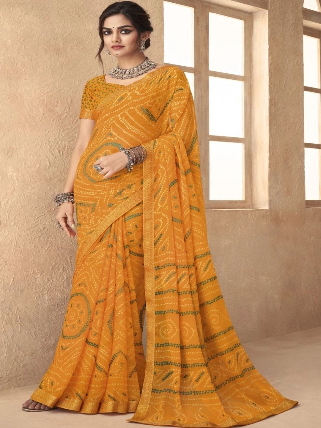 all about you Bandhani Pure Chiffon Bandhani Saree-picture-39