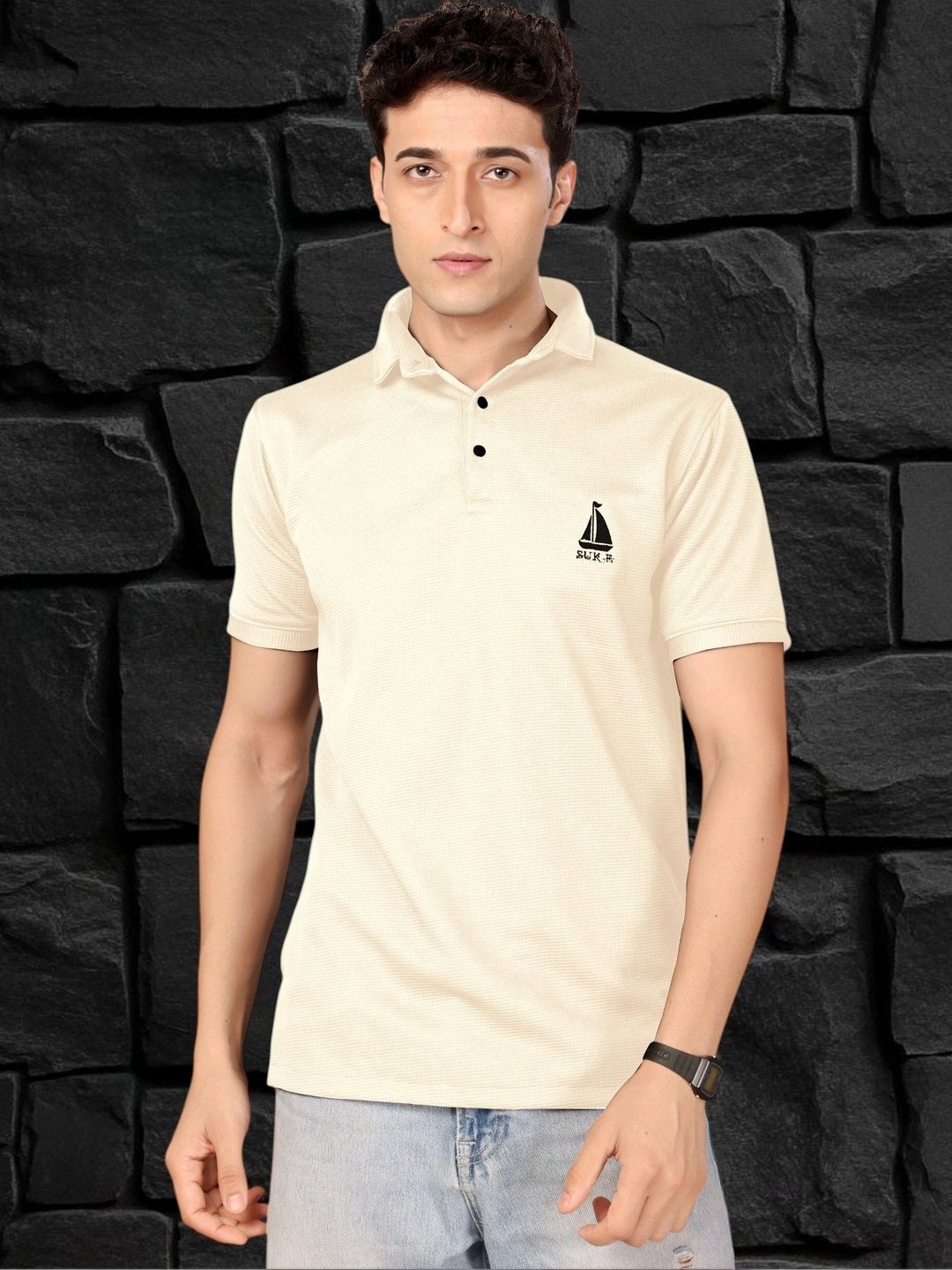 GLORI STAR Men Polo Collar T-shirt-picture-1